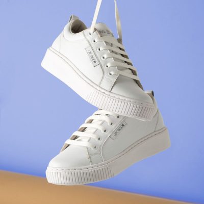 Giày Sneaker Trắng Tối Giản Phong Cách Nhật Bản